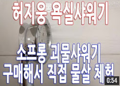 소프롱 괴물샤워기 구매해서 직접 물살체험